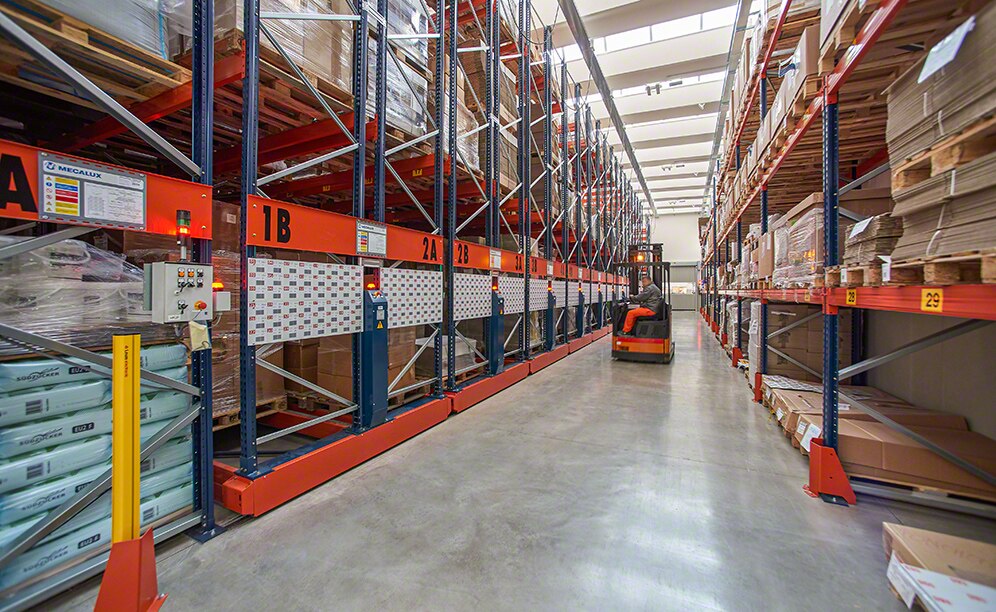 Packaging and semi-finished products at the Del Conte warehouse in Italy