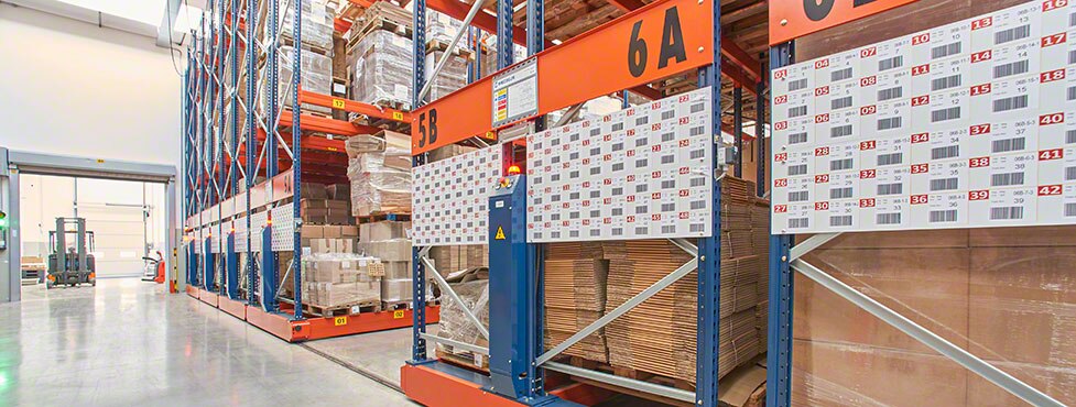 Movirack mobile pallet racking at Del Conte's installation Movirack mobile pallet racking at Del Conte's installation