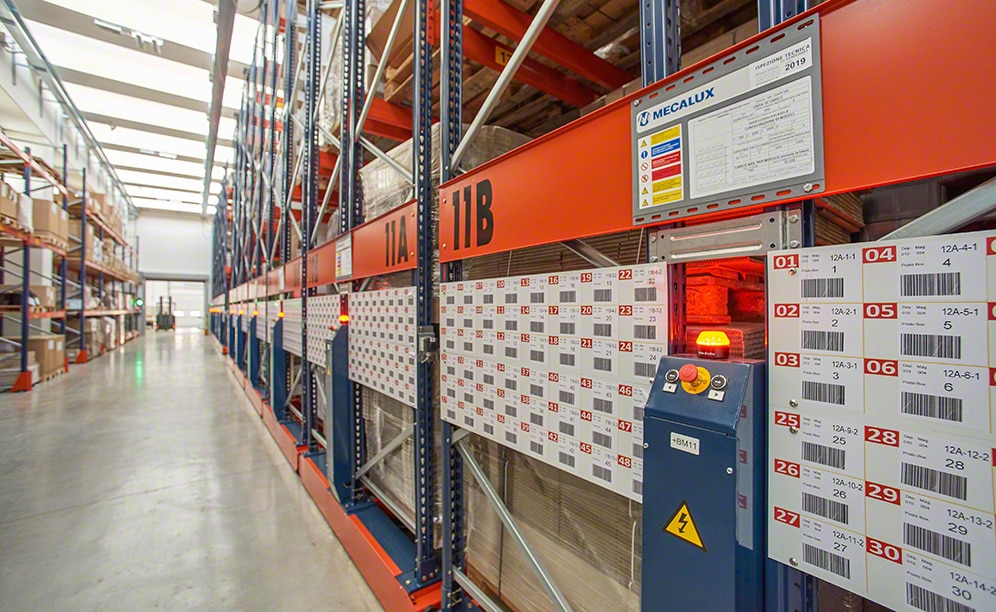 Del Conte leverages the warehouse surface area to deposit the products