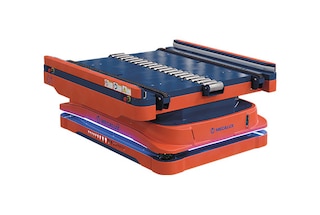 AMR 1500 cu transportor a fost dezvoltat pentru transportul intern de paleți