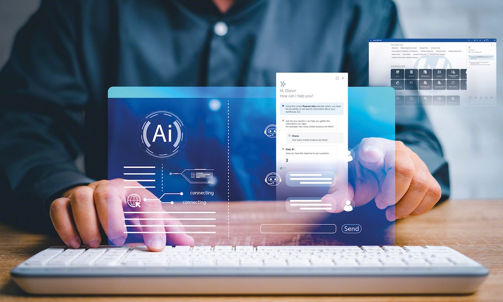 IA generativă din Easy WMS răspunde solicitărilor prin conversație