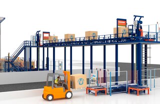 Elevatoarele de paleți facilitează transportul continuu al încărcăturilor paletizate la înălțime