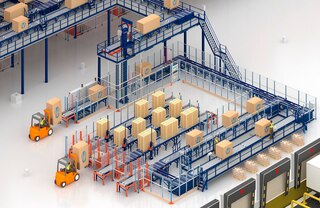 Transportoarele verticale simplifică fluxul automat de paleți