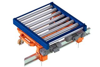 Prin sistemul de monoșină electrificată pe sol, cărucioarele se deplasează de-a lungul unei șine ancorate pe sol Prin sistemul de monoșină electrificată pe sol, cărucioarele se deplasează de-a lungul unei șine ancorate pe sol